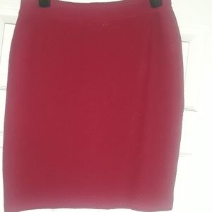 Red St. John knit skirt